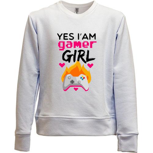 Дитячий світшот без начісу I`m Gamer Girl
